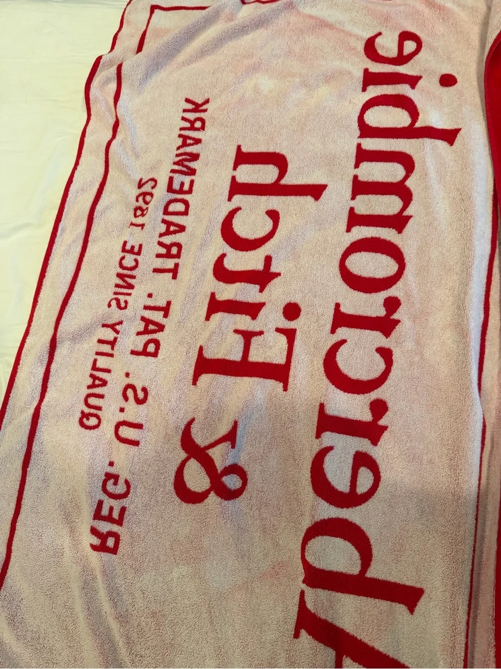 Abercrombie & Fitch Red Logo Beach Towel